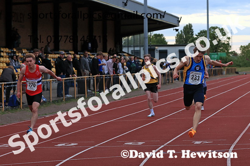 The 200 metres, 2025 NEGP No 2, Monkton Stadium, Wednesday, May 28th. Photo: David T. Hewitson/Sports for All Pics